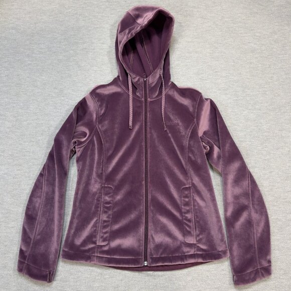 Columbia Womens Purple Full Zip Fleece Jacket Lined Pockets Hooded Size Medium - Picture 3 of 14